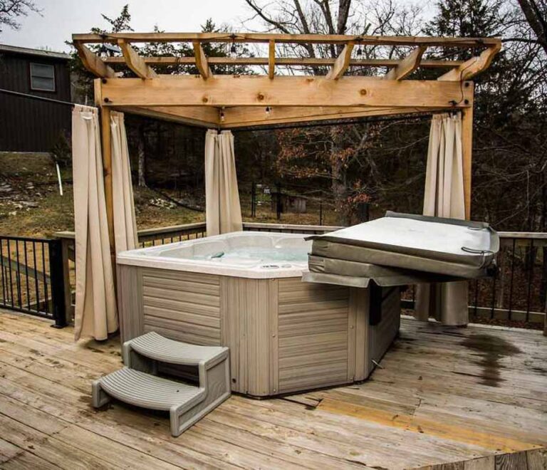 Hogscald Hollow Cabin Hot Tub on Deck at Hogscald Hollow Cabins Vacation Rentals