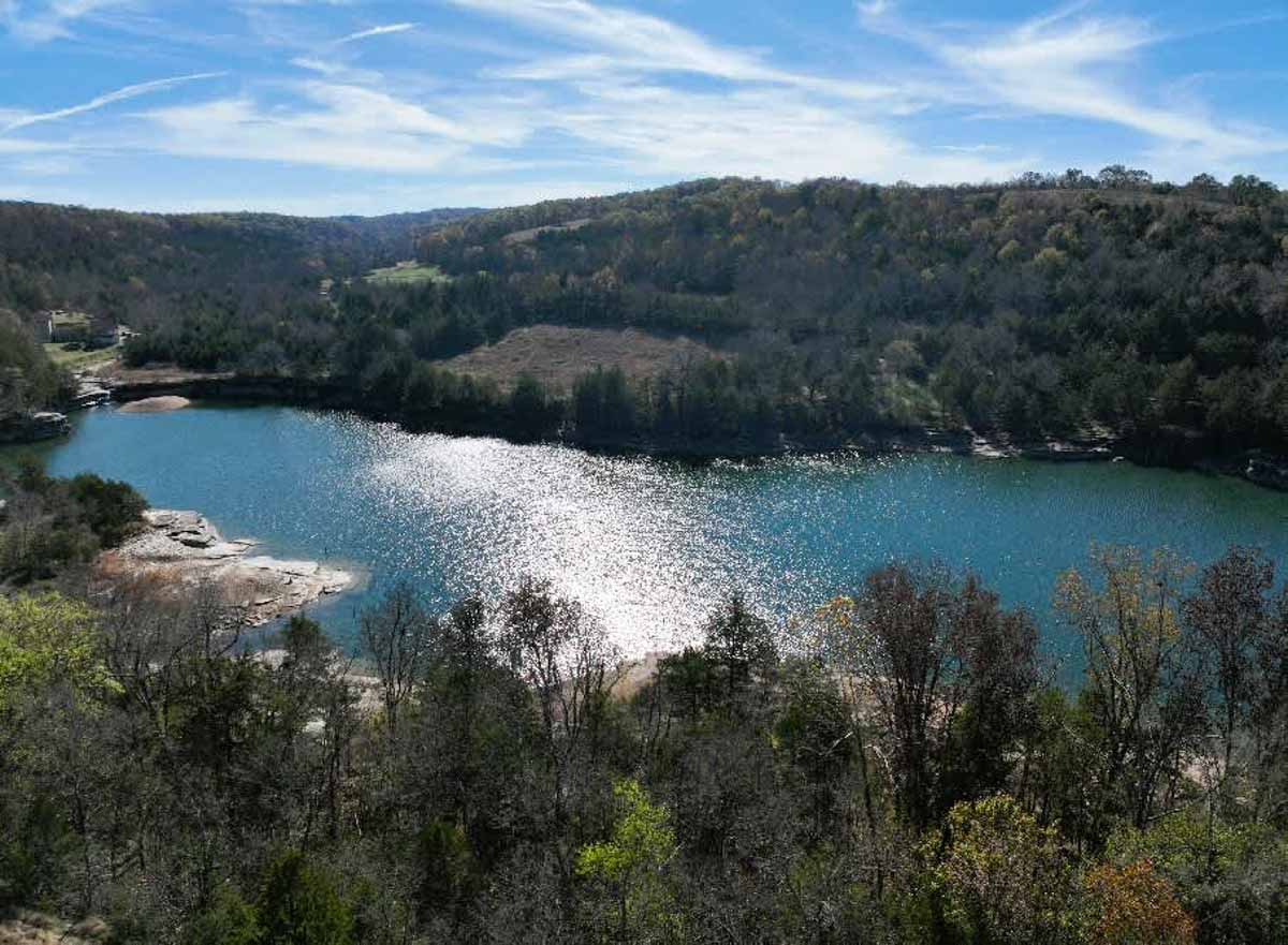 Dawg House Vacation Rental View of Hogscald Hollow on Beaver Lake