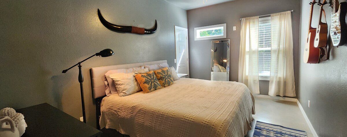 Hot Tub in the Woods King Bed Bedroom