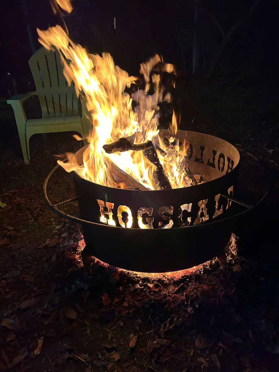 Hogscald Hollow Cabin Vacation Rental Fire Pit
